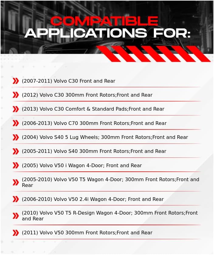 Miniatura 2 de R1 Concepts - Kit de frenos y rotores delanteros y traseros, pastillas de freno semimetálicas delanteras y traseras, rotores de freno