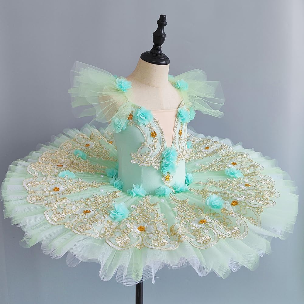 Abito da Balletto per Ragazze, Gonna da Danza Principessa per Bambini con Tulle A Strati Costumi Professionali per Donne Bambini E Ragazze per Compleanno E Spettacolo