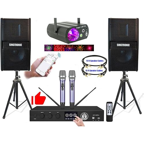 Complete Professional 3000W Digital Karaoke System W/HDMI, WiFi, Bluetooth, USB Recording Free Unlimited Songs