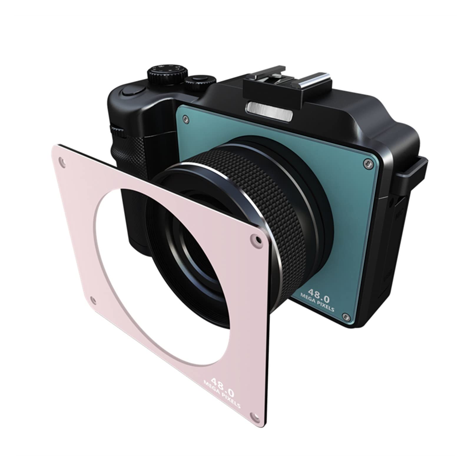 Amazon | デジタルカメラ デュアルレンズ 48MP レトロデジタルカメラ