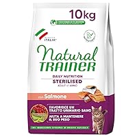 Trainer Natural Sterilised Adult con Salmone e Fibra di Pisello 10 Kg