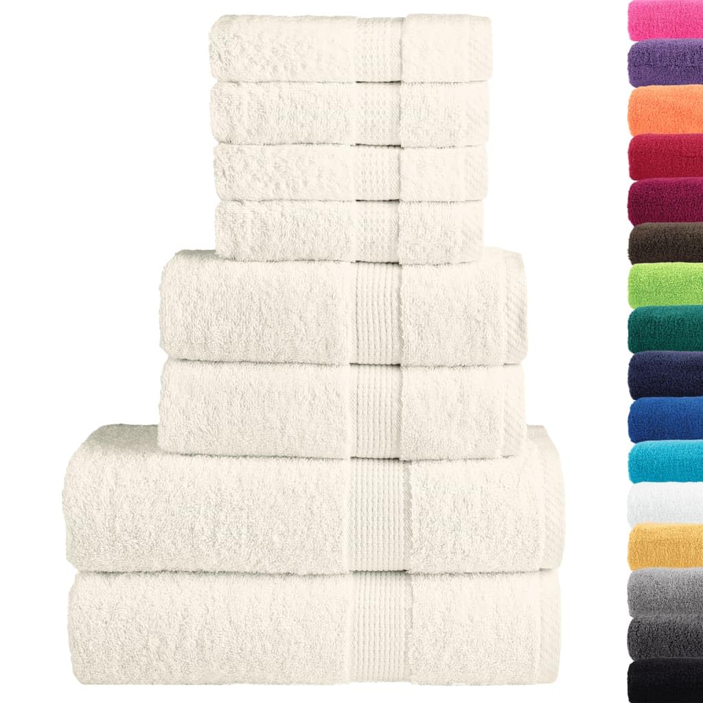 Solund - Juego de 8 toallas absorbentes de algodón de alta calidad, 600 g/m², con práctico gancho para colgar, para hotel y hogar