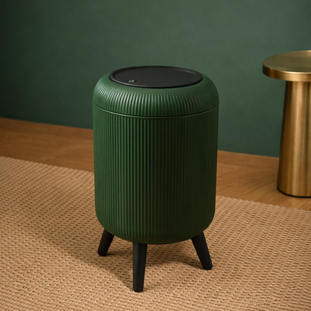 ZENOVIA White Floor Dustbin - Modern & Stylish -5