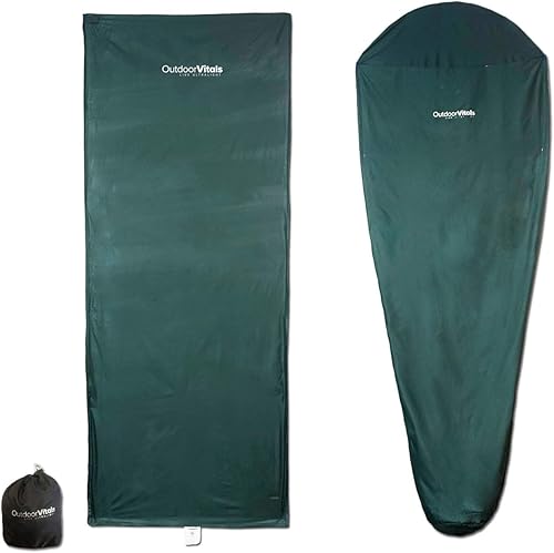 Outdoor Vitals Forro para saco de dormir (carbón, rectangular/micro poliéster)