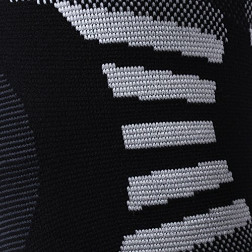 Knee Compression Sleeves (1 Pair) - Support For Arthritis Prevention & Recovery - (Large, Grey) #TOP7