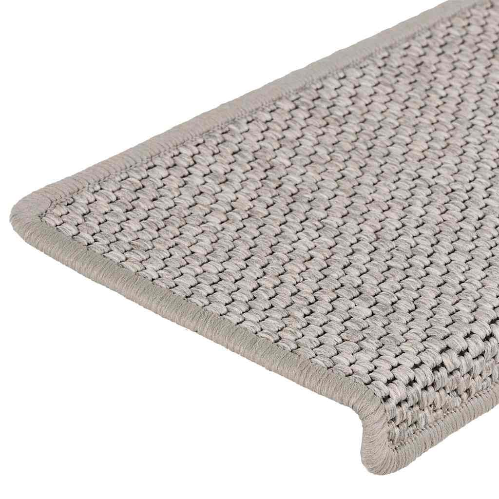 vidaXL Samoprzylepne nakładki na schody, 15 szt., 65x21x4 cm, srebrne