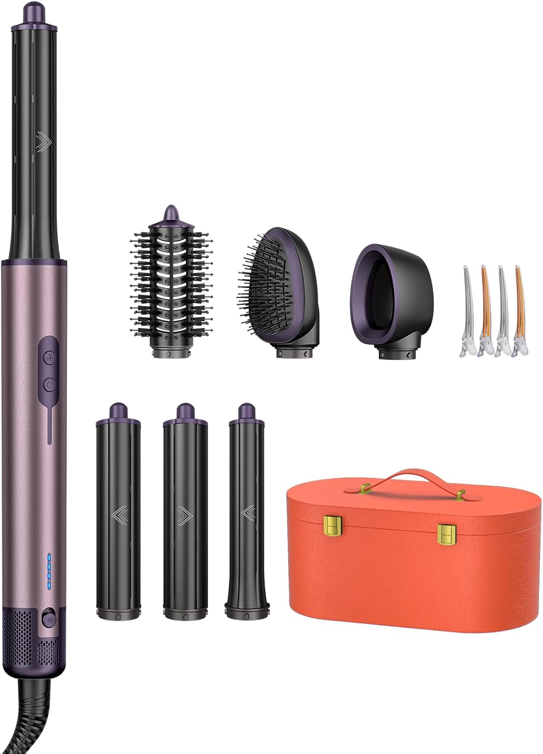 7-in-1 Cweixi Hair Dryer Brush, Hot Air Styler with Auto-Wrap Curlers