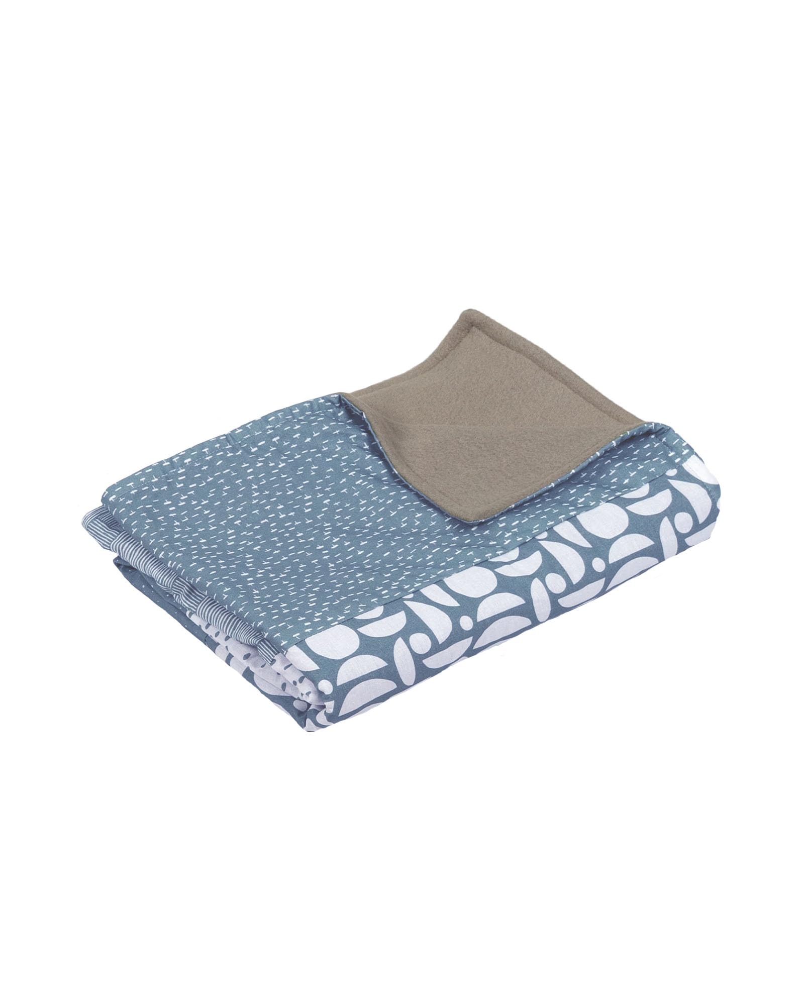 ULLENBOOM ® Babydecke 70x100 cm, Blau (Made in EU) - Aus Baumwolle & flauschigem Fleece (OEKO-TEX Standard), Baby Decke Neugeborenen, ideal als Kinderwagendecke oder Kuscheldecke