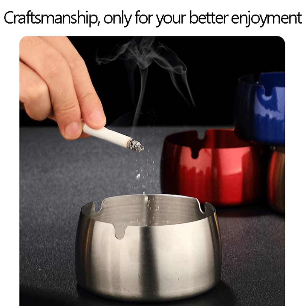 Amazon.com: KAHXI Elegant Stainless Steel Ashtray Decorative Cigarette  Receptacle Modern Ash Holder Desktop Smoking Ash Tray for Indoor Decoration  Easy to use : Home & Kitchen