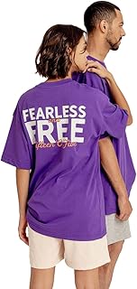 In Your Shoe Unisex Fearless And Free Printed Oversized Tee T-shirt