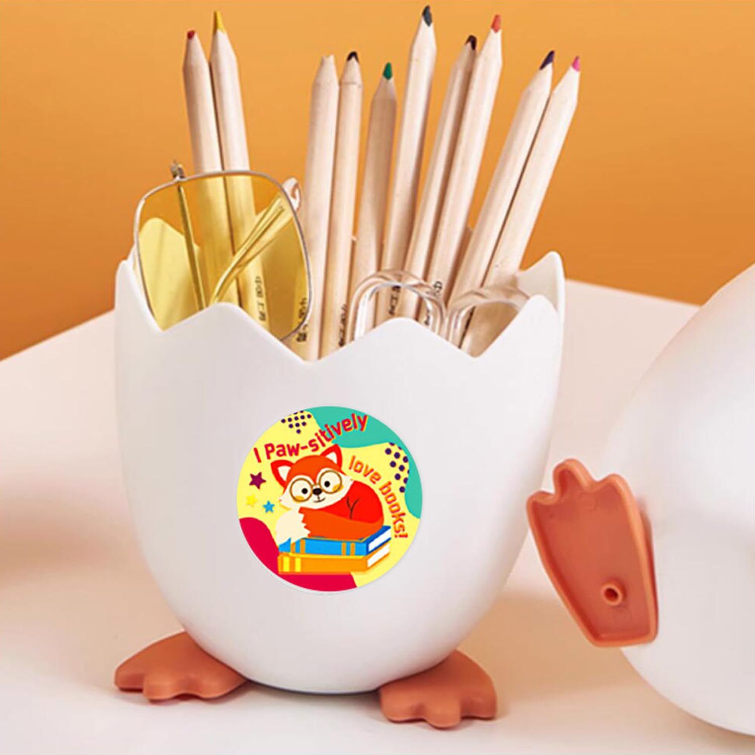 Belohnungsaufkleber für Tiere, motivierende Leseaufkleber für Kinder, 3,8 cm, rund, 500 Stück, Rolle, Cartoon-Aufkleber, 8 Designs, Tier-Lese-Etiketten für Schule, Lehrer, Studenten, Buch, Geschenk