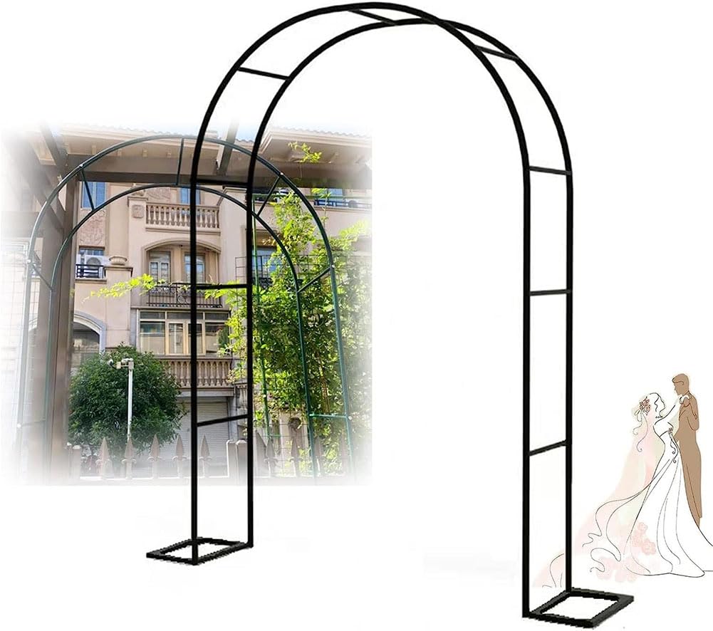 Enrejado de arco de jardín decorativo de 1,4m de ancho para soporte de plantas y flores