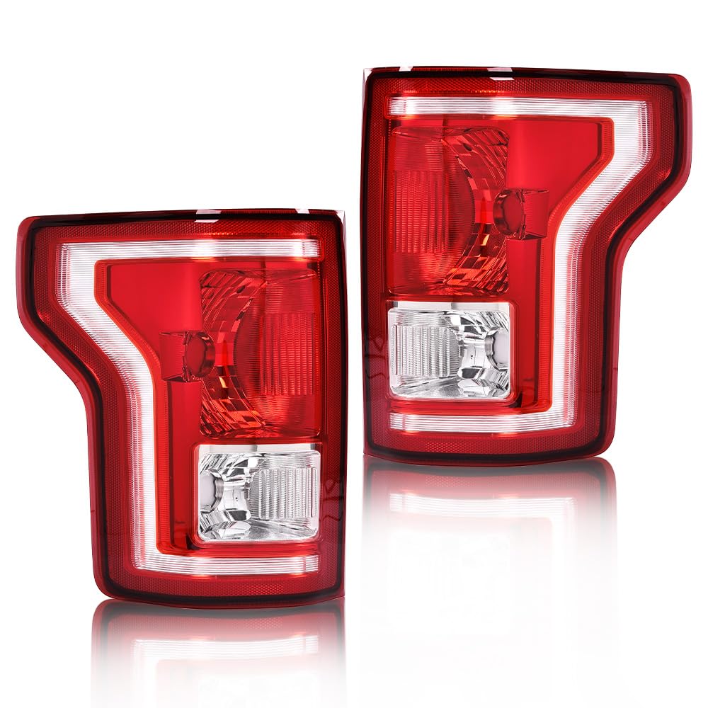 GRAND ORANGE Rear Tail Lights Compatible with 2015 2016 2017 Ford F150
