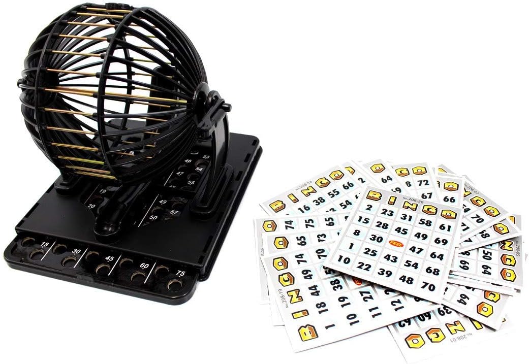 Classic Bingo Machine Cage Game Set with Balls – Fun Family Game Night Activity
