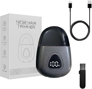 Nose Hair Trimmer for Men Women - Electric Nose Hair Clipper with Replaceable Stainless Steel Blade, Powerful Motor, Wet/Dry Use, Portable USB Rechargeable Design | Gray