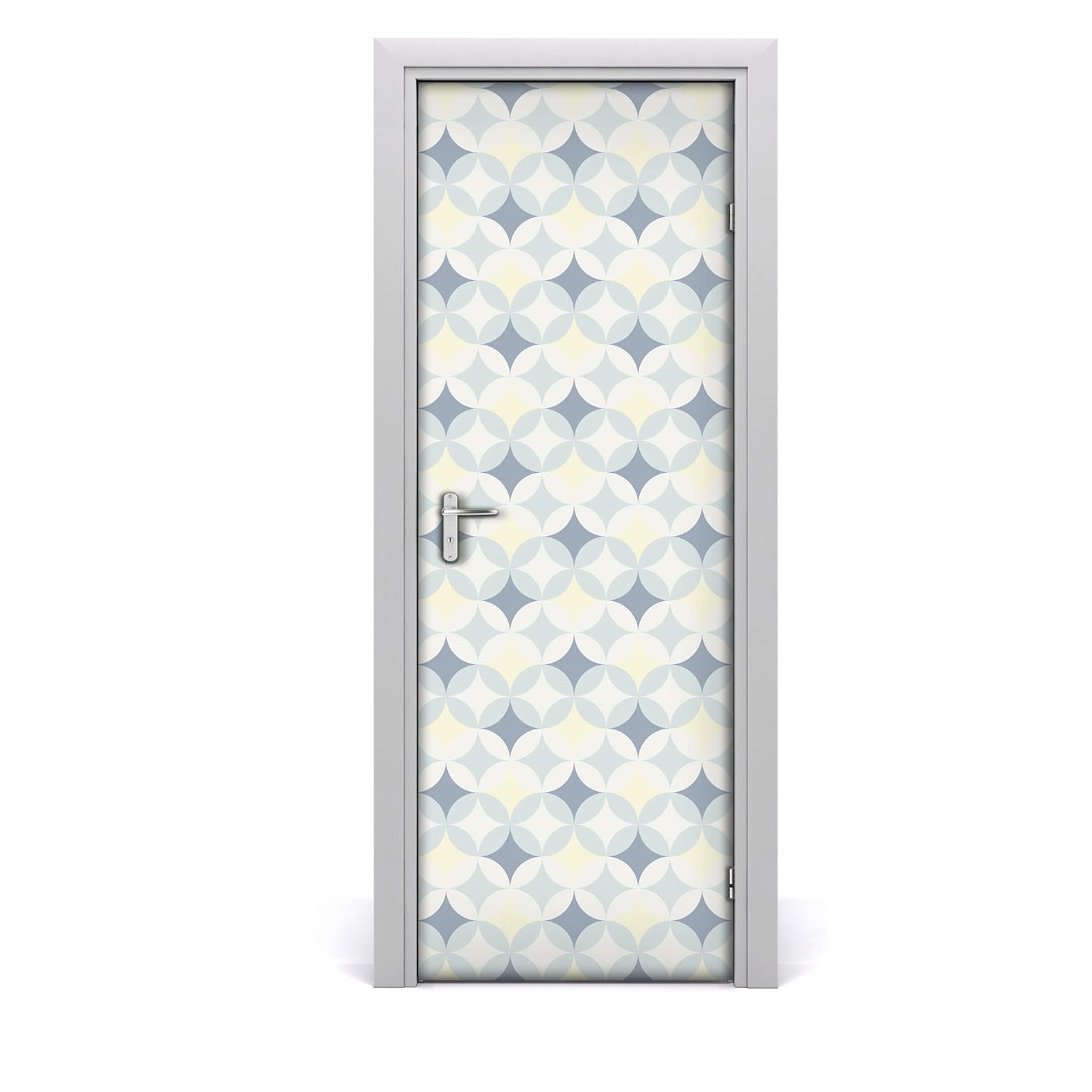 Vinilo para puerta de 77x200 cm autoadhesivo geométrico retro papel pintado extraíble Coloray