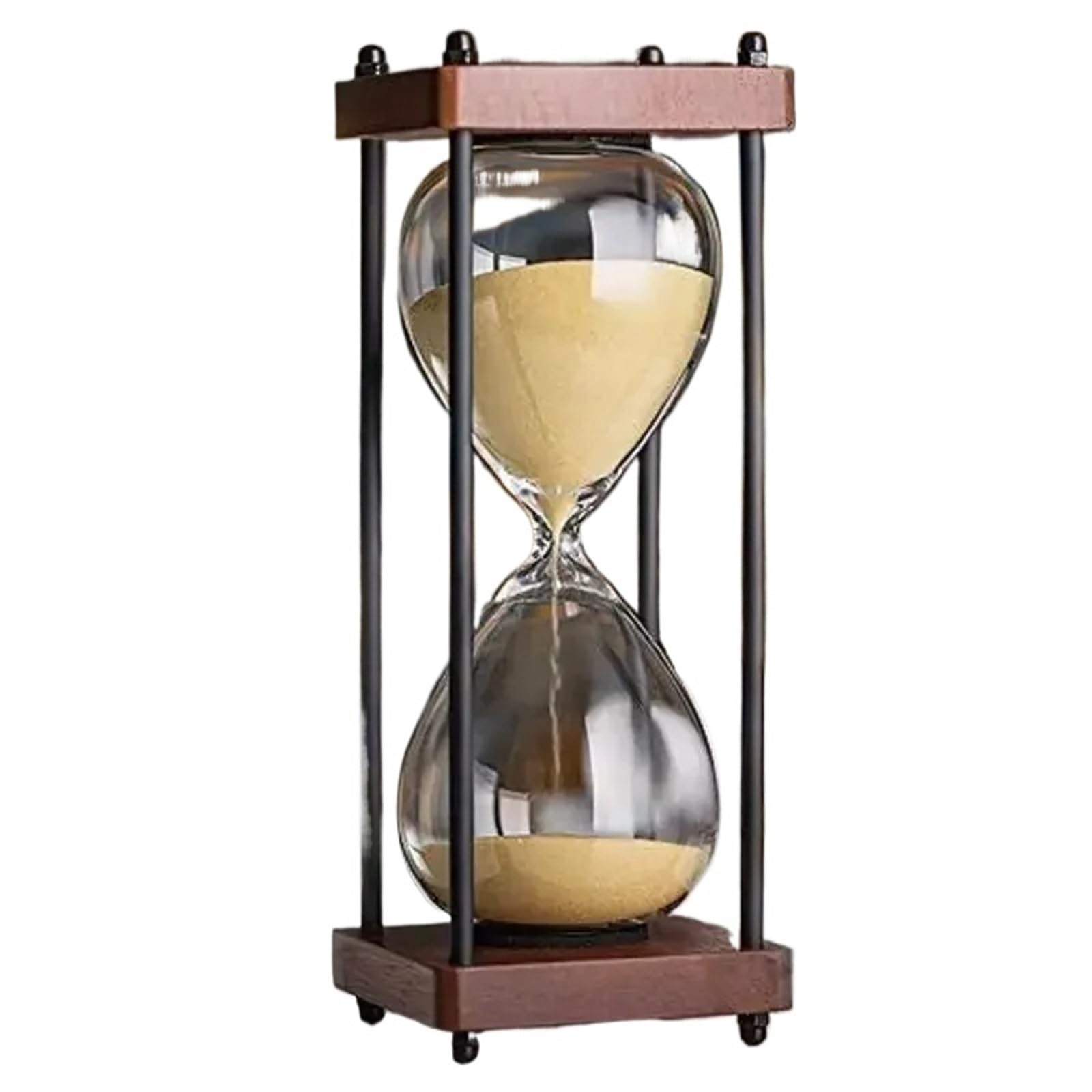 Wooden Hourglass Timer, Hourglass Sand Timer 60 Minute(Champagne)