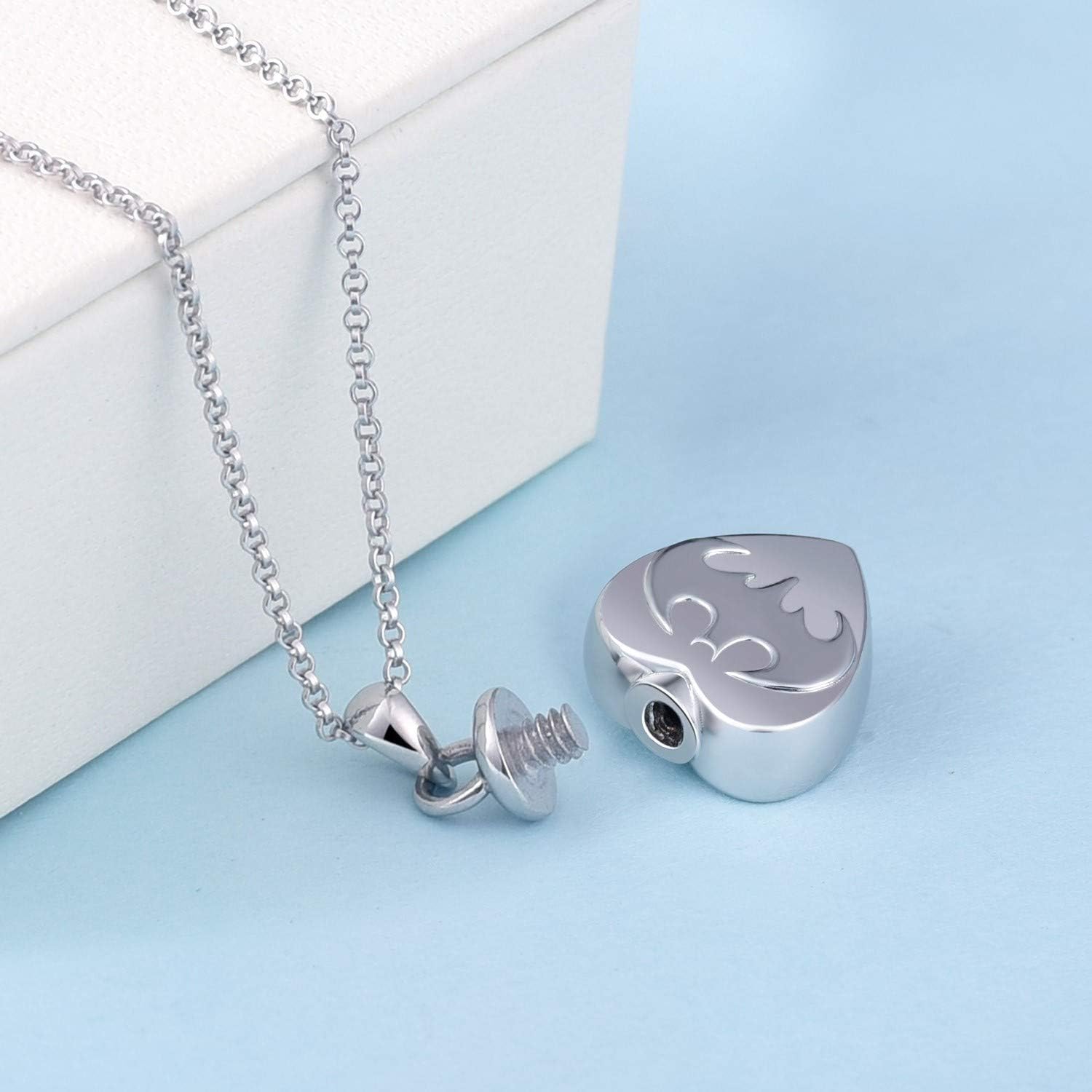 BEILIN 925 Sterling Silver Heart Cremation Jewelry Keepsake Urn Necklace for ashes : Forever in My Heart