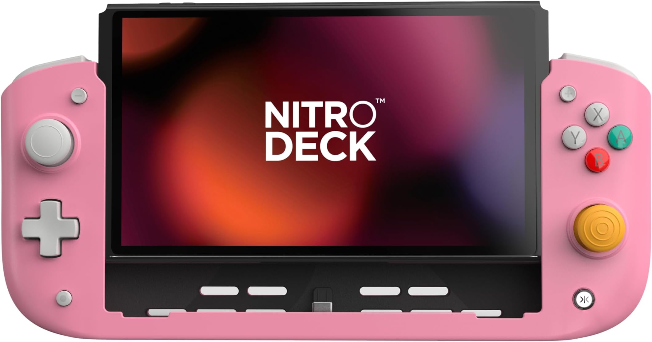 CRKD Nitro Deck - Professional Handheld Deck with Zero Stick Drift for Nintendo Switch and Switch OLED (Retro Pink - Nostalgia Collection)