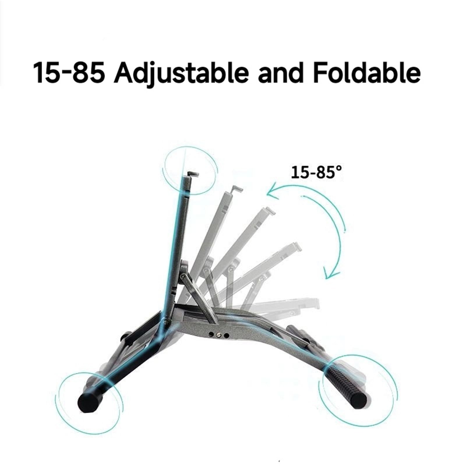 Supporto for display grafico regolabile in metallo compatibile con tavolette grafiche Wacom GAOMON Huion XP PEN