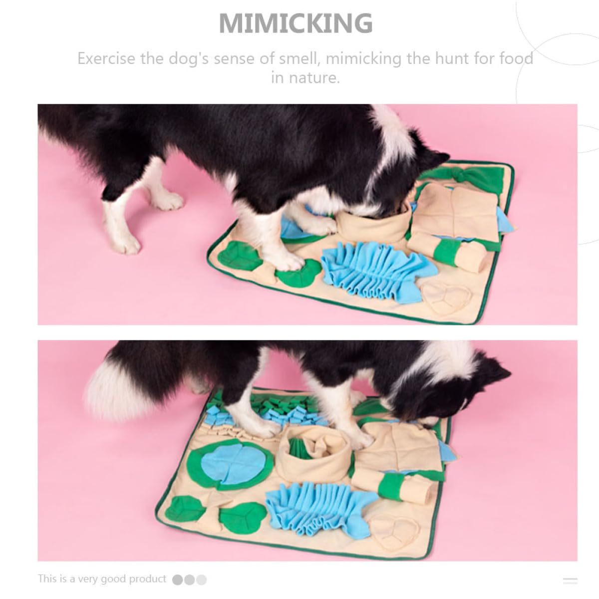 Abaodam Hundeschnüffelmatte zur Geruchstrainingsübung für Hunde und Katzen aus Polar Fleece rutschfeste Futtermatte mit Kreativem Design für Langsames Fressen und Spiel