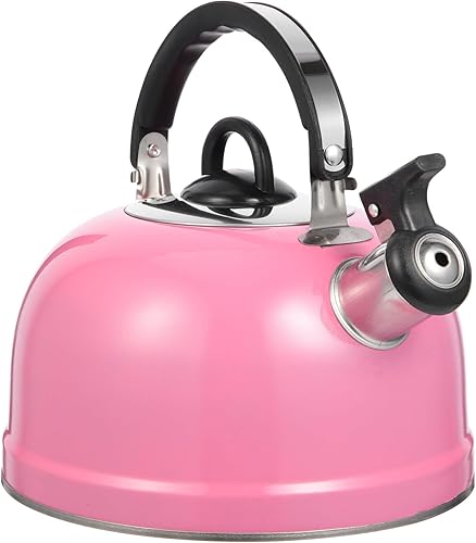 Hervidor de té silbante de acero inoxidable para agua de ebullición rápida, mango ergonómico, diseño vintage, perfecto para el hogar y campamento, disponible en Yaxa Costa Rica