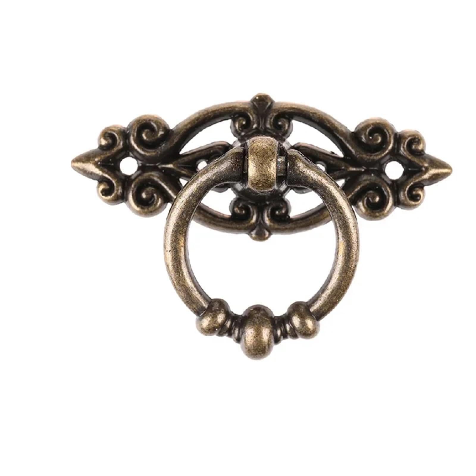 Kdhcvkz Bronze 1Pcs Retro Zinc Alloy Kitchen Drawer Cabinet Door Handle Furniture Knobs Hardware Cupboard Antique Pull Handles Tone + Screw(Bronze)