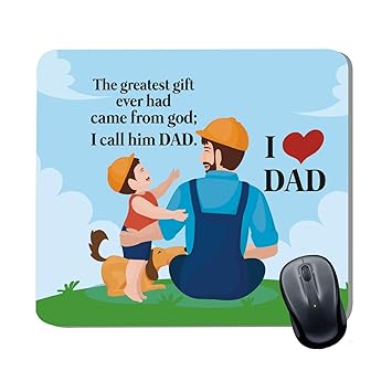 Family Shoping I Call Him Dad Printed Mousepad for Papa Special Computer System Pc