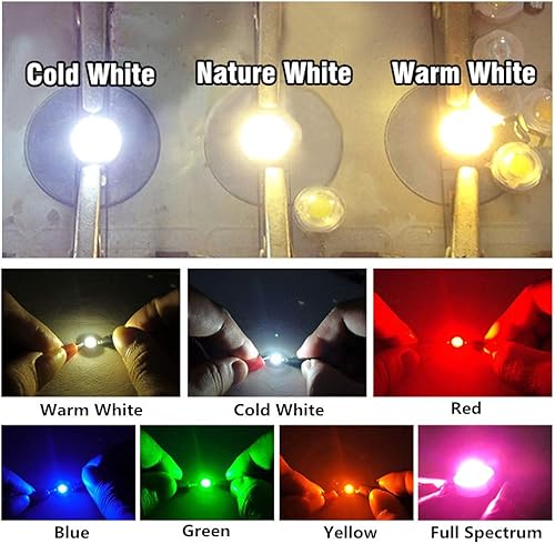 Miniatura 4 de 100 unids 3W de alta potencia LED chip bombillas SMD COB diodos caliente blanco frío rojo verde azul UV 365nm 395nm amarillo 440 660nm crece perlas