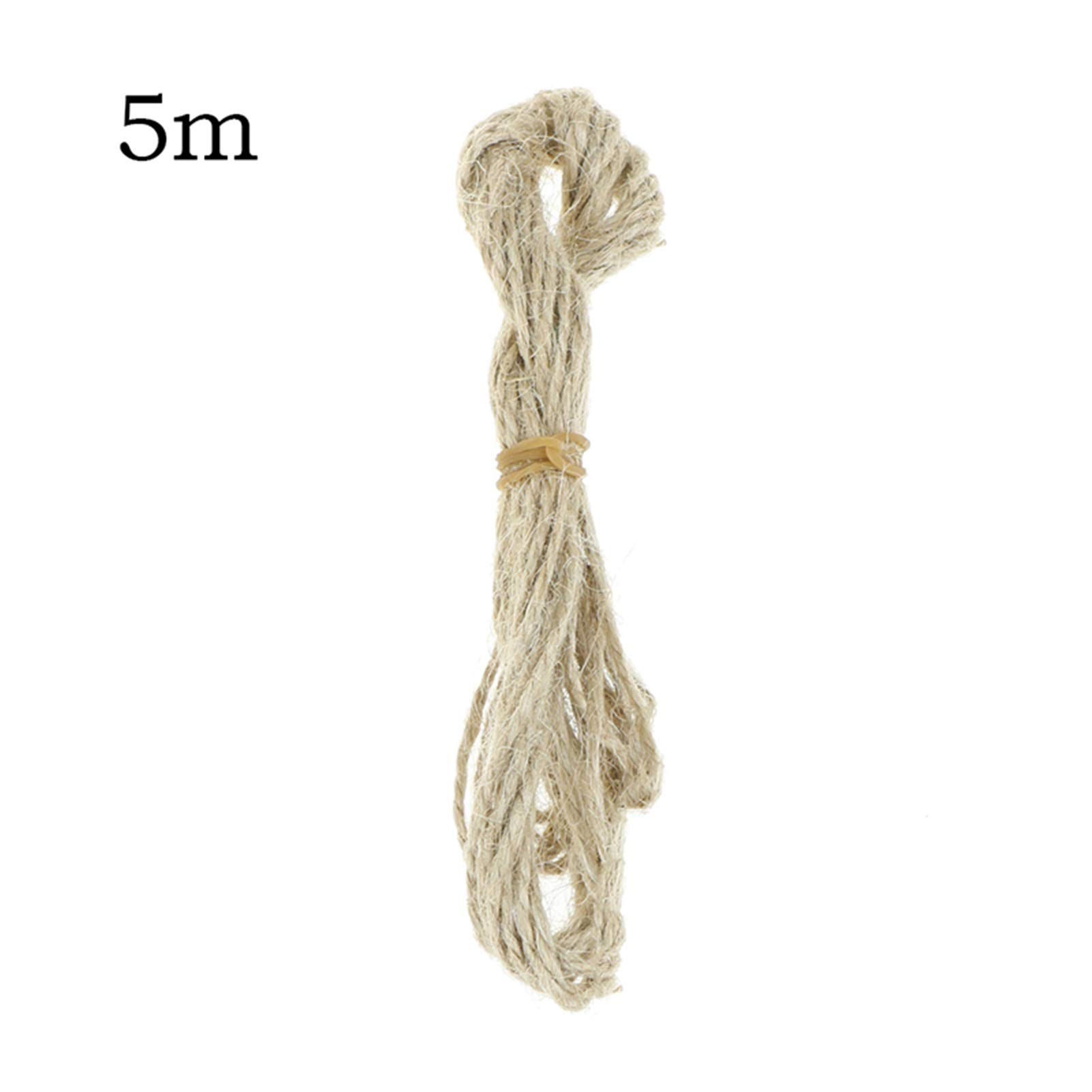 Zkenshan-Natural Jute Twine 1m/5m/10m Natural Brown Hemp Rope DIY Label Hang Rope Wedding Home Accessories Twine Jute String Cord, Natural Jute Fiber (Color : P5)