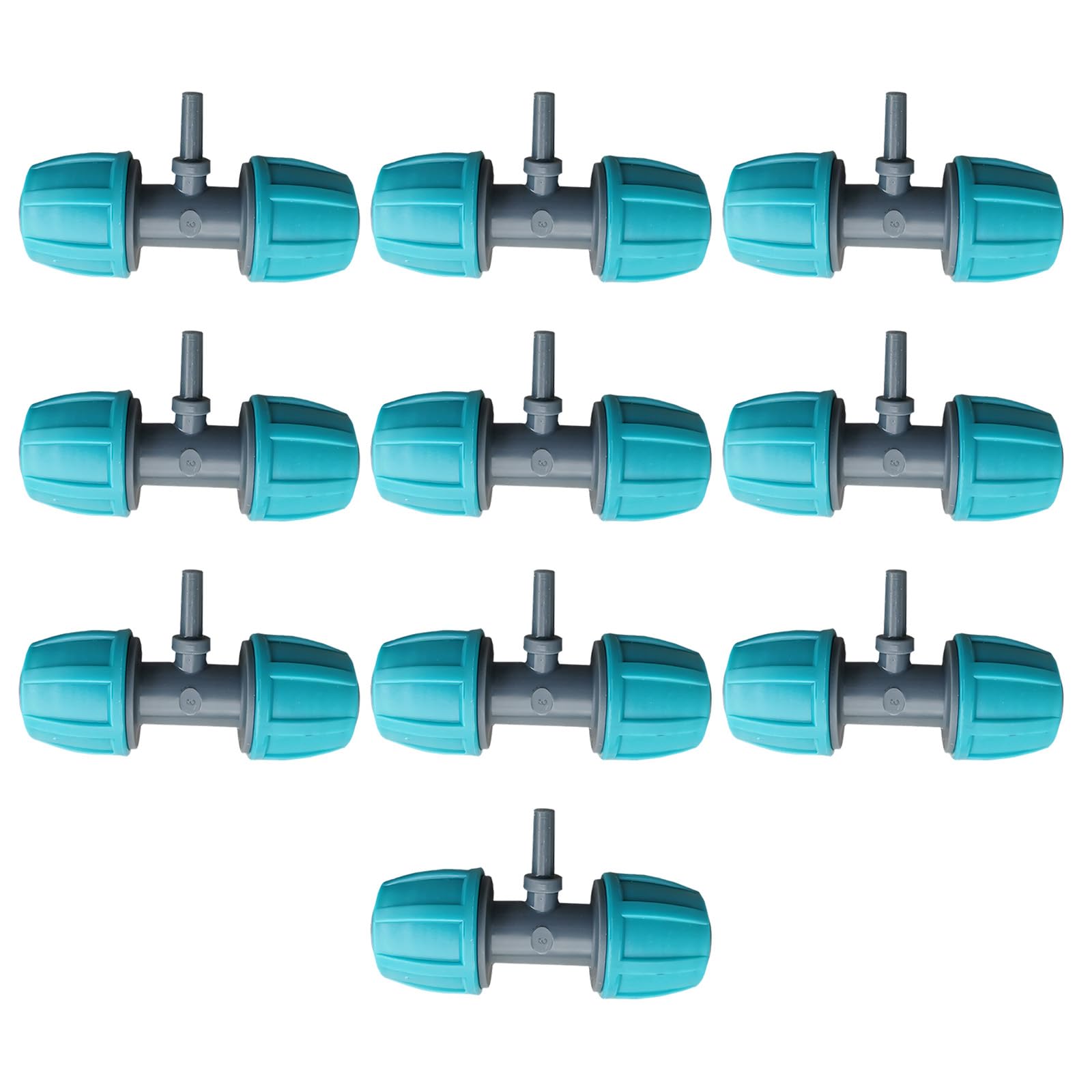 10Pcs Sturdy Barbed T Couplings Water Saving Sprinkler Accessories for Drip Irrigation in Gardens & Greenhouses Grass Watering Structure Parts