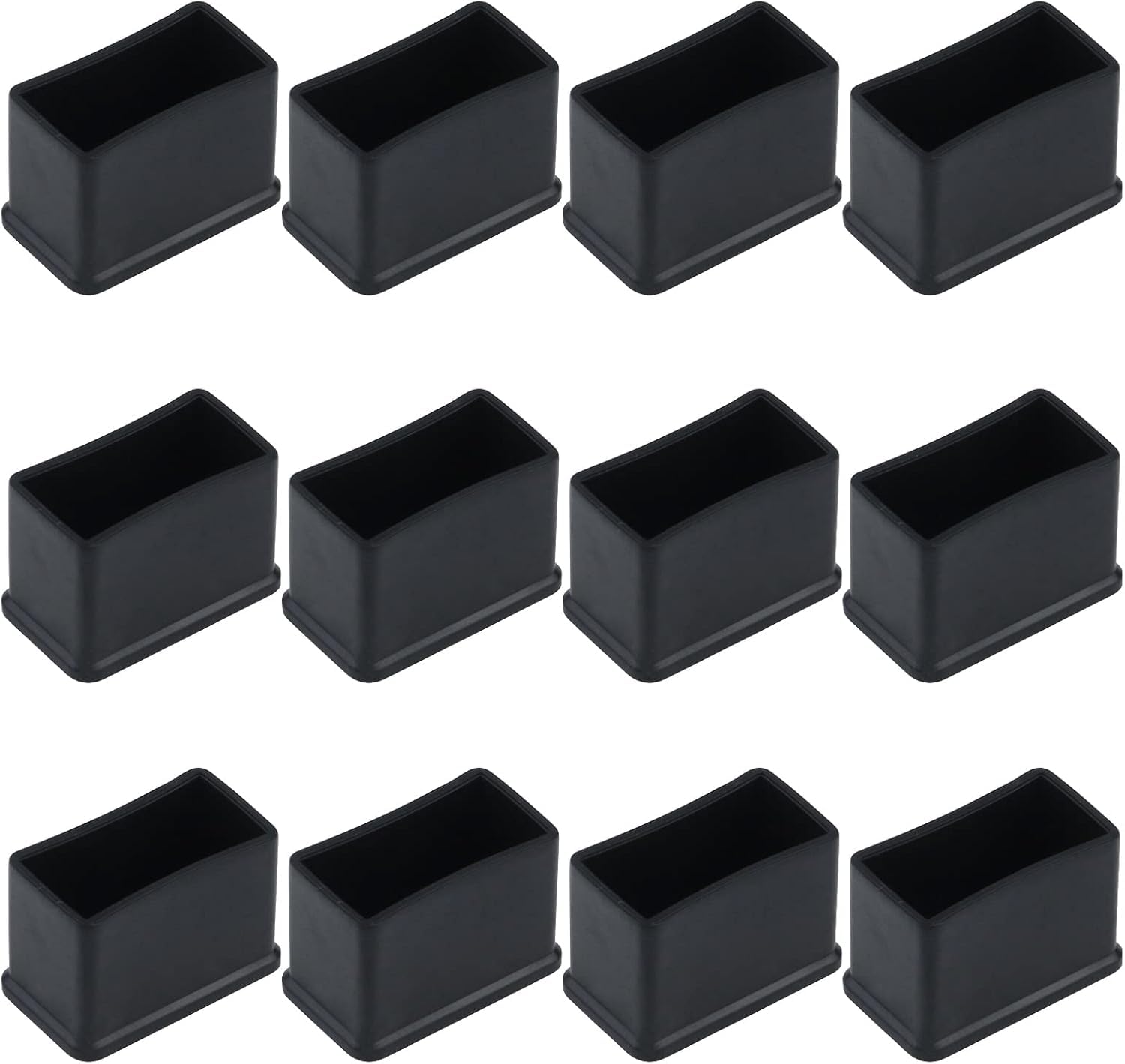 SASALES Rectangle Chair Leg Caps, Non-Slip Chair Feet Covers for Hardwood Floors Furniture Protectors, Plastic Black, 50 x 100 MM 4PCS-image-26