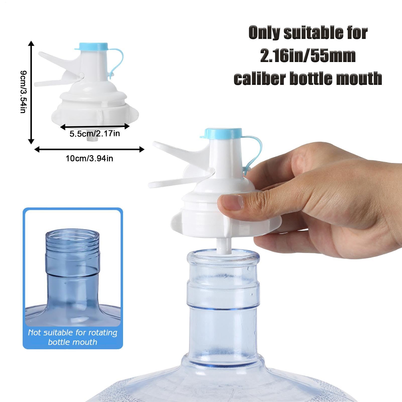 Support de distributeur d'eau pour bouteille de 3 à 5 gallons – Suppoort en fer robuste pour bouteilles non filetées de 55 mm, support d'eau de comptoir résistant à la rouille pour le camping