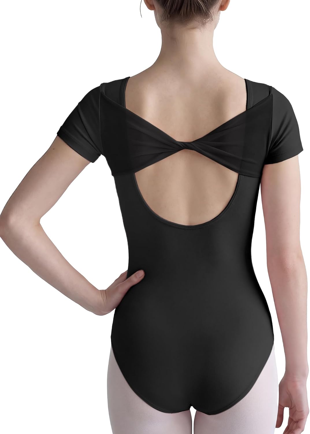 Stelle Ballet Leotard for Women Twist Back Short Sleeve Dancewear