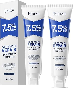 7.5% Nano Hydroxyapatite Toothpastes for Enamel Protection and Tooth Strengthening, Fluoride-Free Cooling Mint, Promotes Fresh Breath, Daily Use for Oral Health Mild Mint, 4.23 Oz, 2 Pack