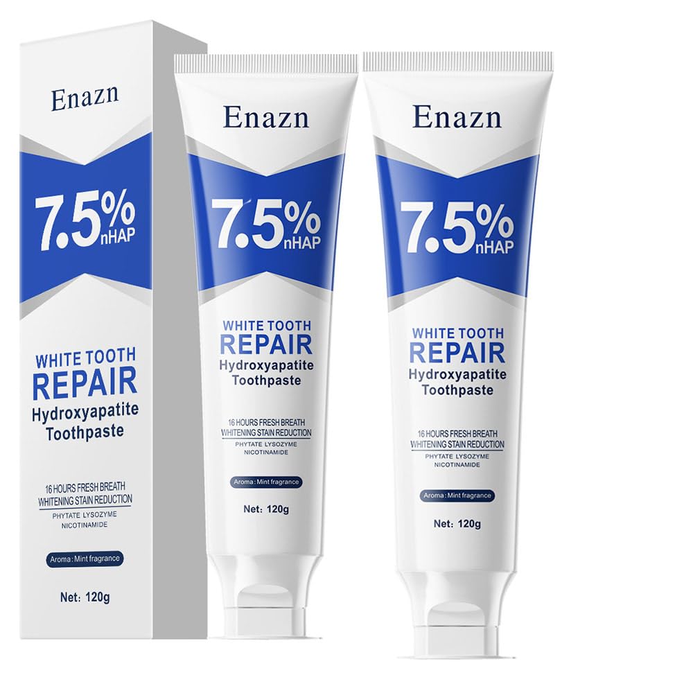 7 5 Nano Hydroxyapatite Toothpastes for Enamel Protection and Tooth Strengthening Fluoride-Free Cooling Mint Promotes Fresh Breath Daily