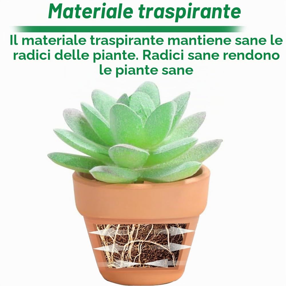 Set di Vasi in Terracotta 10 x 8 cm - Mini Contenitori con Foro di Drenaggio Riutilizzabili per Camera e l'Ufficio (Confezione da 10)