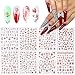 EBANKU 8 Rotoli Adesivi per Unghie Stickers San Valentino Labbra Rosse Love Cuore Rose Trasferimento ad acqua Decalcomanie per Unghie Nail Art Decorazioni Fai da Te