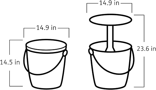 Miniatura 6 de Keter Go Bar - Enfriador de cerveza y vino de 4.2 galones con asa y mesa desplegable para exteriores, perfecto para tu patio, picnic y accesorios de
