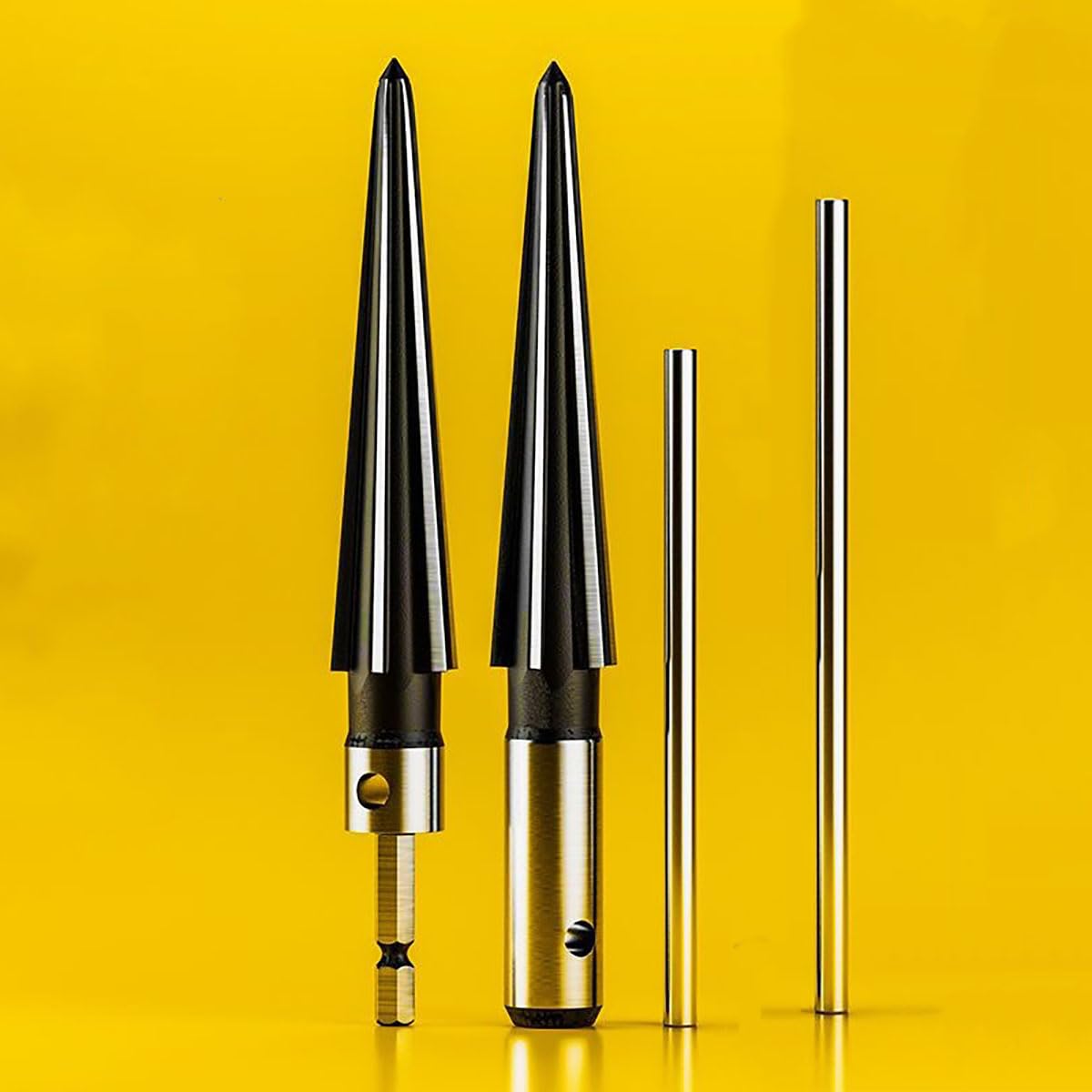 Taper Reamer Set, Hex & Round Shank 5-16mm, Countersink Deburring for Wood/Metal, Industrial Grade