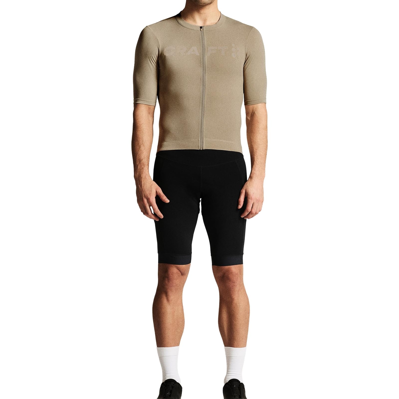 Craft Herren Trikot Radtrikot Kurzarmtrikot Funktionsshirt Endur Logo Jersey, Farbe:Beige, Größe:S, Artikel:-6080 hay