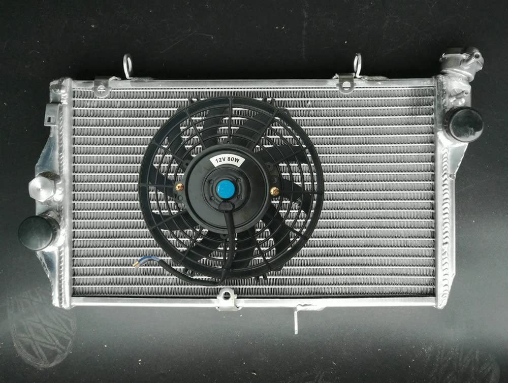 for 1997-1998 CBR1100XX Super Blackbird Fuel Injected SC35 Aluminum Radiator & Fan