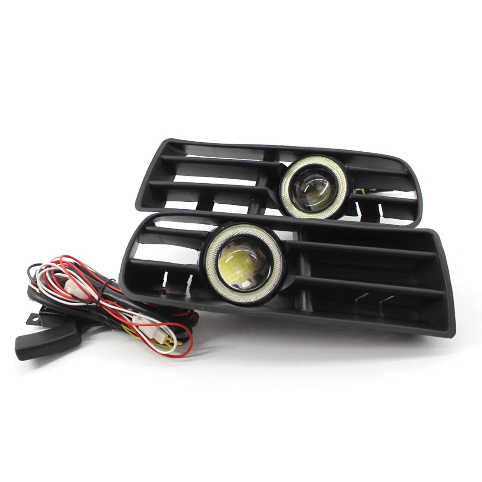 Gruppi fendinebbia auto Per Golf 4 1998-2004 1 Paio Auto Car Fendinebbia Angel Eyes Lampada LED Corsa E Jogging Fendinebbia Con Paraurti Anteriore Griglie Ricambio