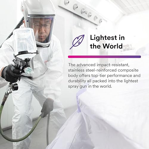 Miniatura 8 de 3M Performance Gravity HVLP - Kit de recambio de cabezal atomizador 26716, tamaño 1.6, morado, para uso con pistola rociadora 3M Performance y vasos