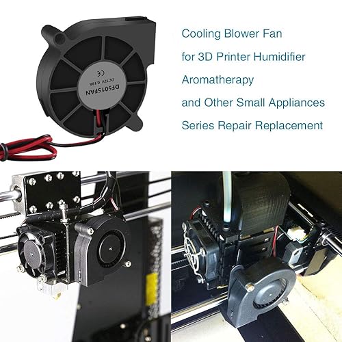 Miniatura 7 de Ventilador de enfriamiento sin escobillas 5015 4 piezas soplador de impresora 3D DC 12V ventiladores 1.969x1.969x0.591 in ventilador para extrusoras