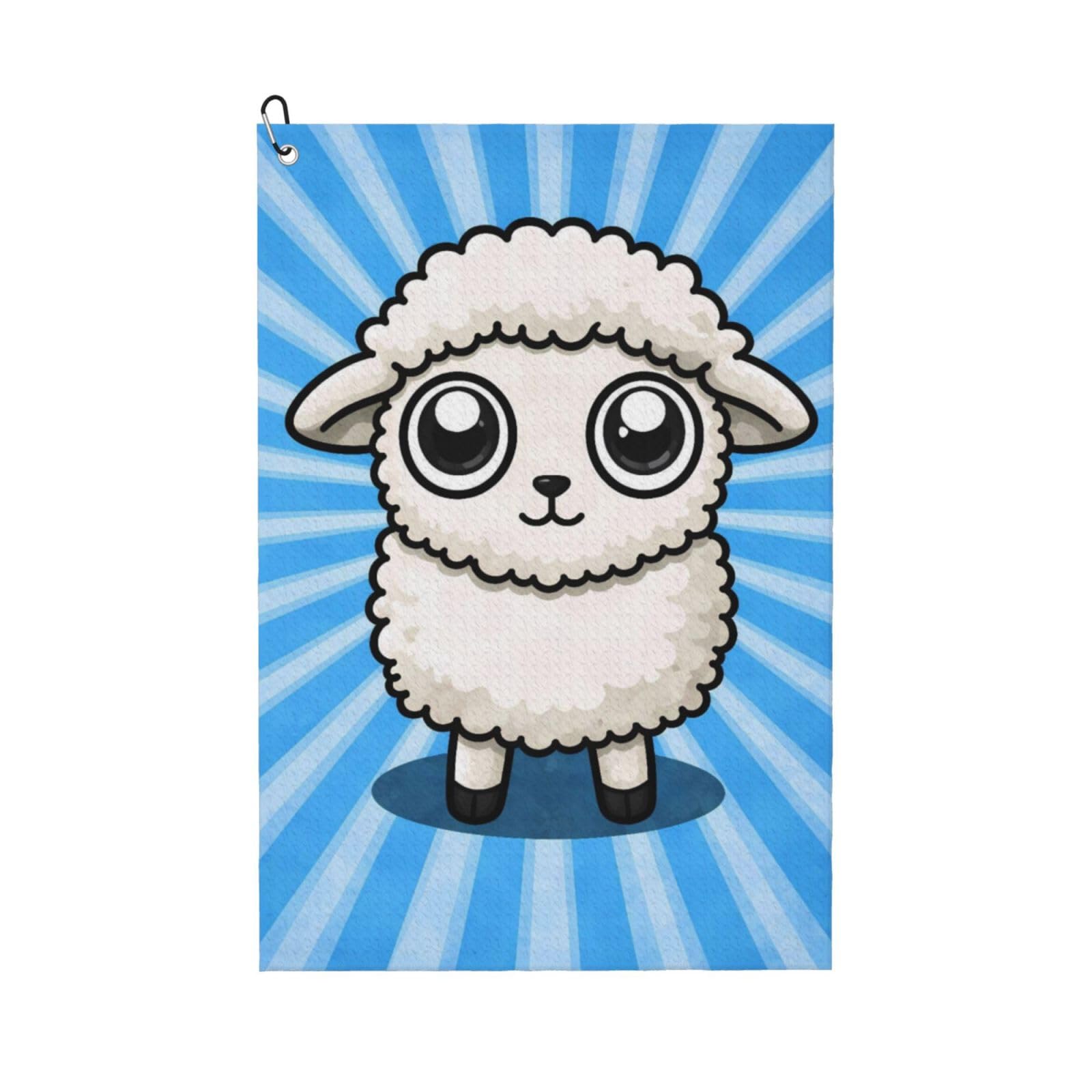 Oudrspo Cute Chibi Sheep Multi-Functional Golf Towel | Absorbent Quick Drying 16x24in
