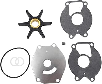 85089Q4 Water Pump Impeller Kit for Mercury Marine Force 15hp 18hp 20hp 25hp Replaces 47-85089T7 Sierra 18-3215 2-Cycle Outboard Engines