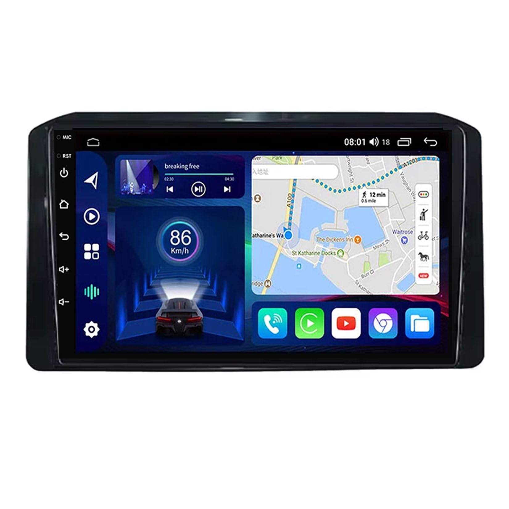 Radio samochodowe z systemem Android 2 Din do Mitsubishi Xpander 2021-2022 ekran dotykowy 9-calowy nawigacja satelitarna nawigacja GPS multimedialny odtwarzacz wideo z Bluetooth 4G WiFi FM RDS DSP(Y2