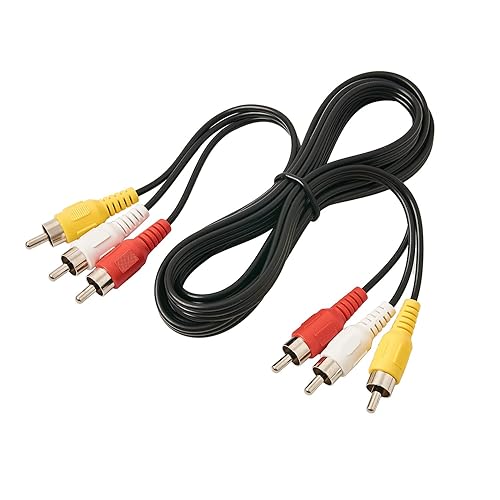 Miniatura 3 de Cable compuesto de 3 cables RCA de audio y video, 5 pies RCA de 3 machos a 3 machos, para receptores de TV, VCR, DVD, satélite y cine en casa