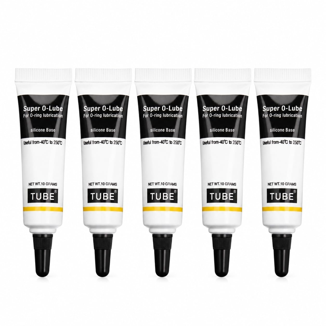 Waterproof Food Grade Silicone Lubricant Plumbers Grease, 0.35 Oz Silicone Grease Lubricant for O-ring Seal Lubrication (5pcs)